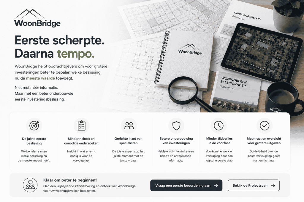 WoonBridge – beslishelderheid bij woonopgaven